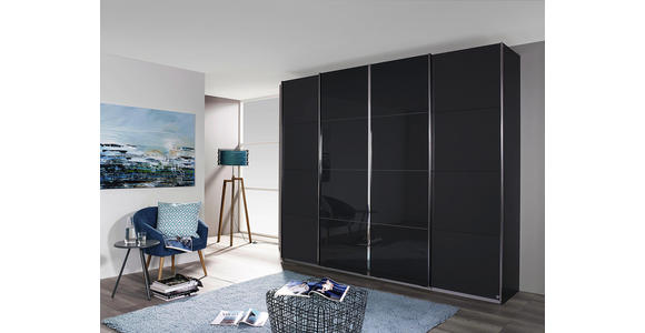Schwebetürenschrank Bensheim B:271cm Graphit Dekor - Graphitfarben/Grau, MODERN, Holzwerkstoff (271/211/62cm) - James Wood