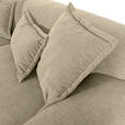 ECKSOFA  in Flachgewebe Beige  174/274 cm  - Beige/Schwarz, KONVENTIONELL, Kunststoff/Textil (174/274cm) - Carryhome