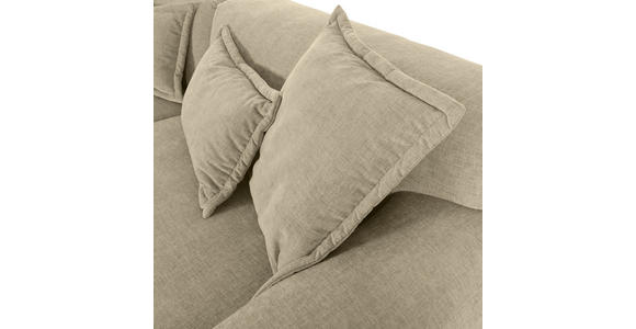 ECKSOFA  in Flachgewebe Beige  174/274 cm  - Beige/Schwarz, KONVENTIONELL, Kunststoff/Textil (174/274cm) - Carryhome