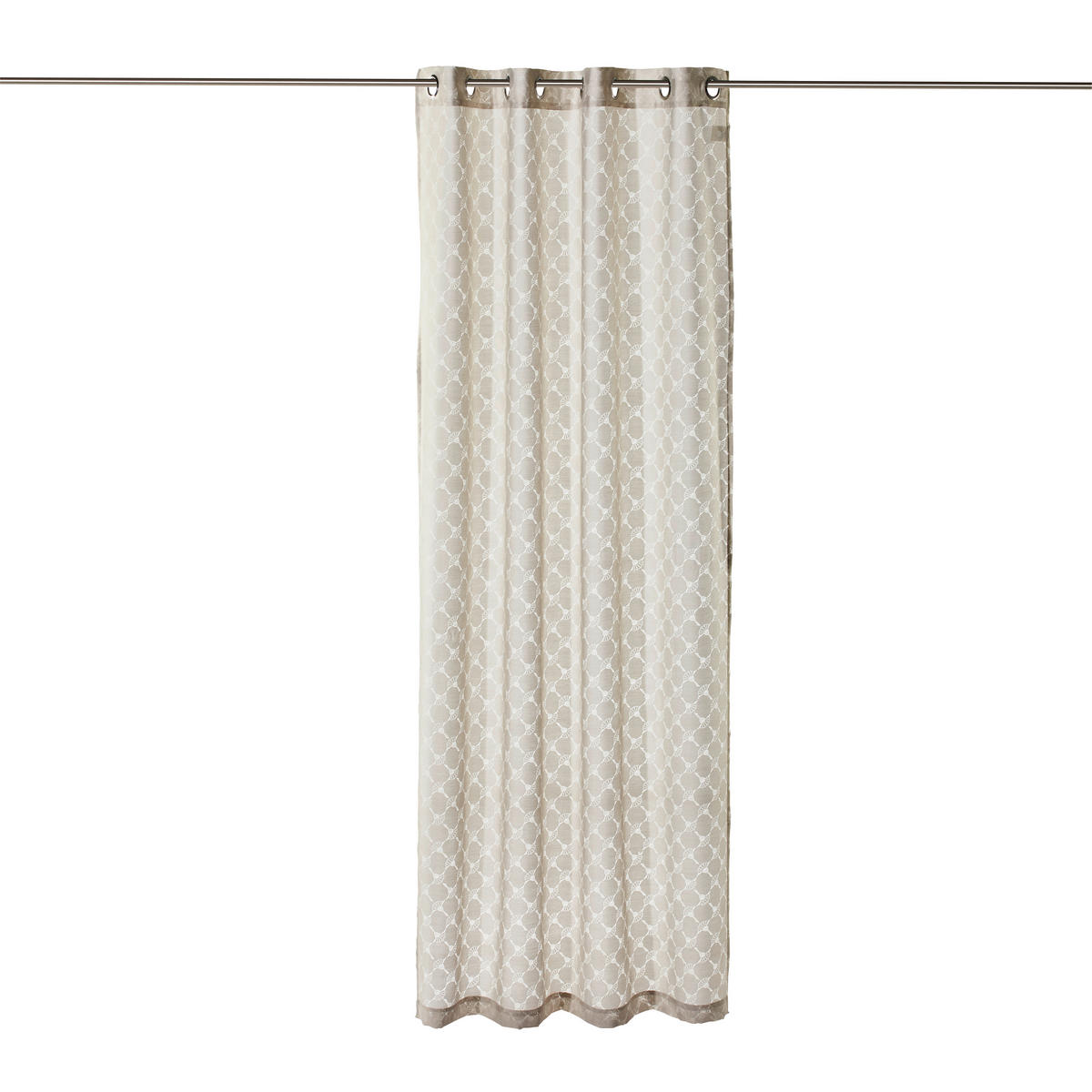 ZAVESA Z OBROČKI  prosojno  140/250 cm   - sivorjava, Design, tekstil (140/250cm) - Joop!