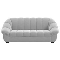 3-SITZER-SOFA Chenille Hellgrau  - Hellgrau/Schwarz, KONVENTIONELL, Kunststoff/Textil (215/88/104cm) - Welnova