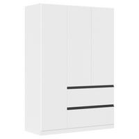 DREHTÜRENSCHRANK in Weiss  - Weiss/Grau, Modern, Holzwerkstoff (136/197/54cm) - Rauch Möbel