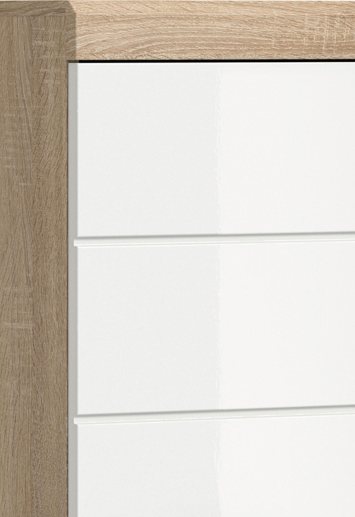 BADEZIMMER 4-teilig  in 97 cm  - Weiss Hochglanz/Silberfarben, Modern, Glas/Holzwerkstoff (97cm) - MID.YOU