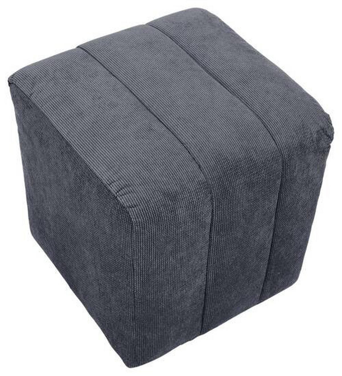 HOCKER in Textil Dunkelgrau  - Dunkelgrau/Schwarz, Design, Kunststoff/Textil (43/50/43cm) - Novel