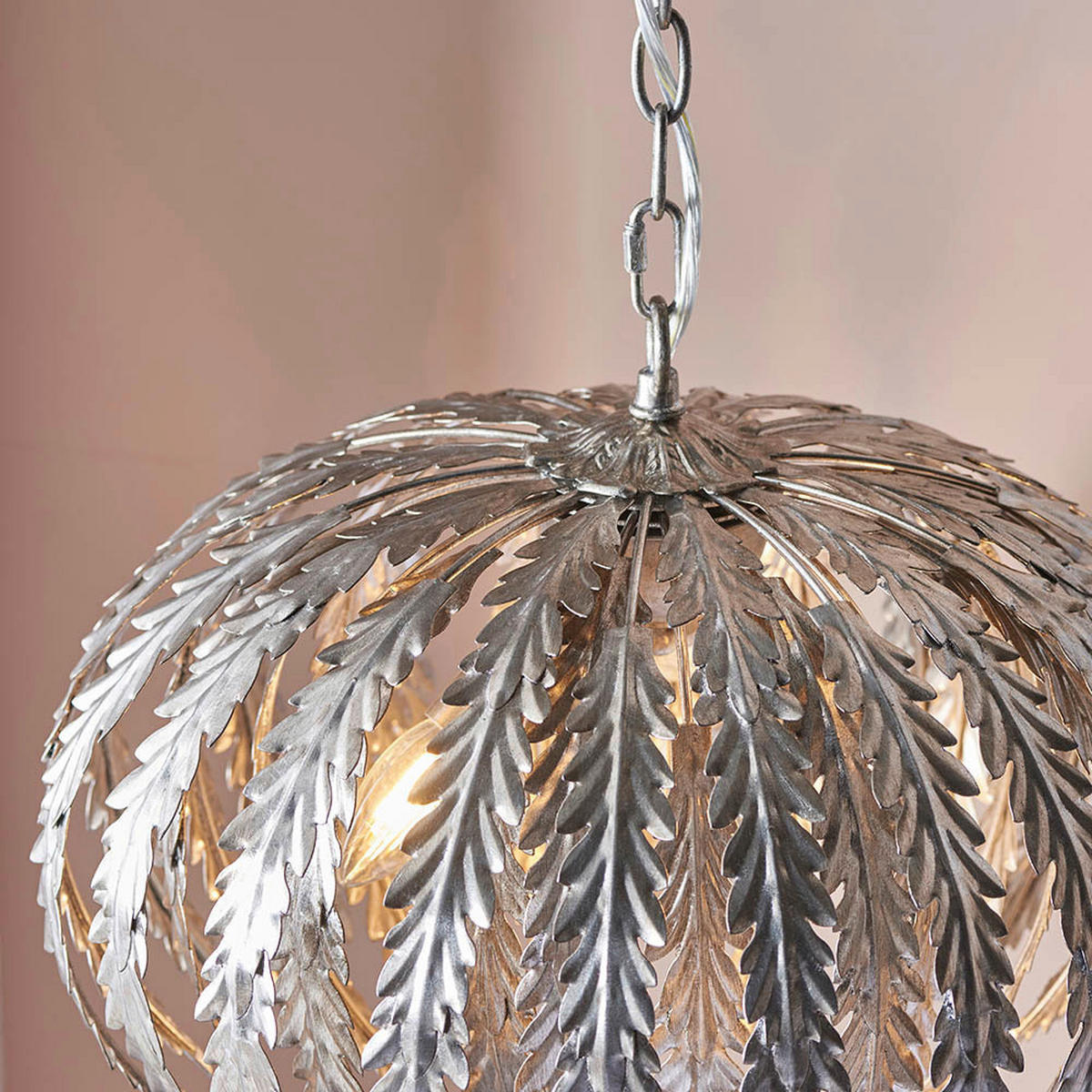 DECKENLEUCHTE  45/140.5 cm    - Silberfarben, Design, Metall (45/140.5cm) - ENDON