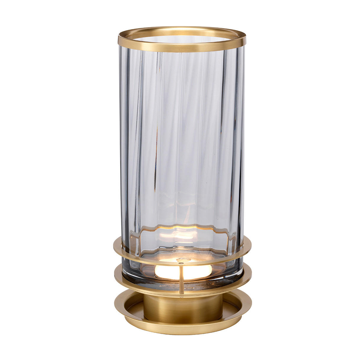 TISCHLEUCHTE 17.1/36.4 cm   - Messingfarben/Grau, KONVENTIONELL, Glas/Metall (17.1/36.4cm) - Elstead Lighting