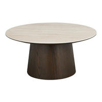 SOFFBORD i trä, keramik 90/90/42 cm  - beige/brun, Design, trä/keramik (90/90/42cm) - Best Price