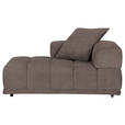 SOFAELEMENT in Flachgewebe Braun  - Schwarz/Braun, KONVENTIONELL, Kunststoff/Textil (125/66/155cm) - Carryhome