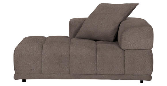 SOFAELEMENT in Flachgewebe Braun  - Schwarz/Braun, KONVENTIONELL, Kunststoff/Textil (125/66/155cm) - Carryhome