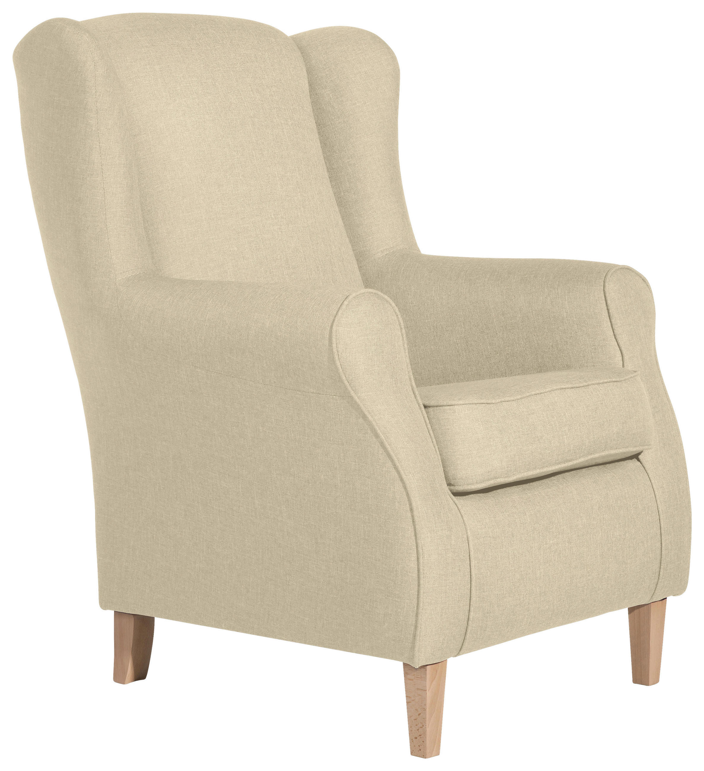 OHRENSESSEL Flachgewebe Beige  - Beige/Buchefarben, MODERN, Textil (77/103/86cm) - Max Winzer