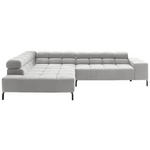 ECKSOFA Grau Cord  - Schwarz/Grau, Design, Textil/Metall (216/321cm) - Hom`in