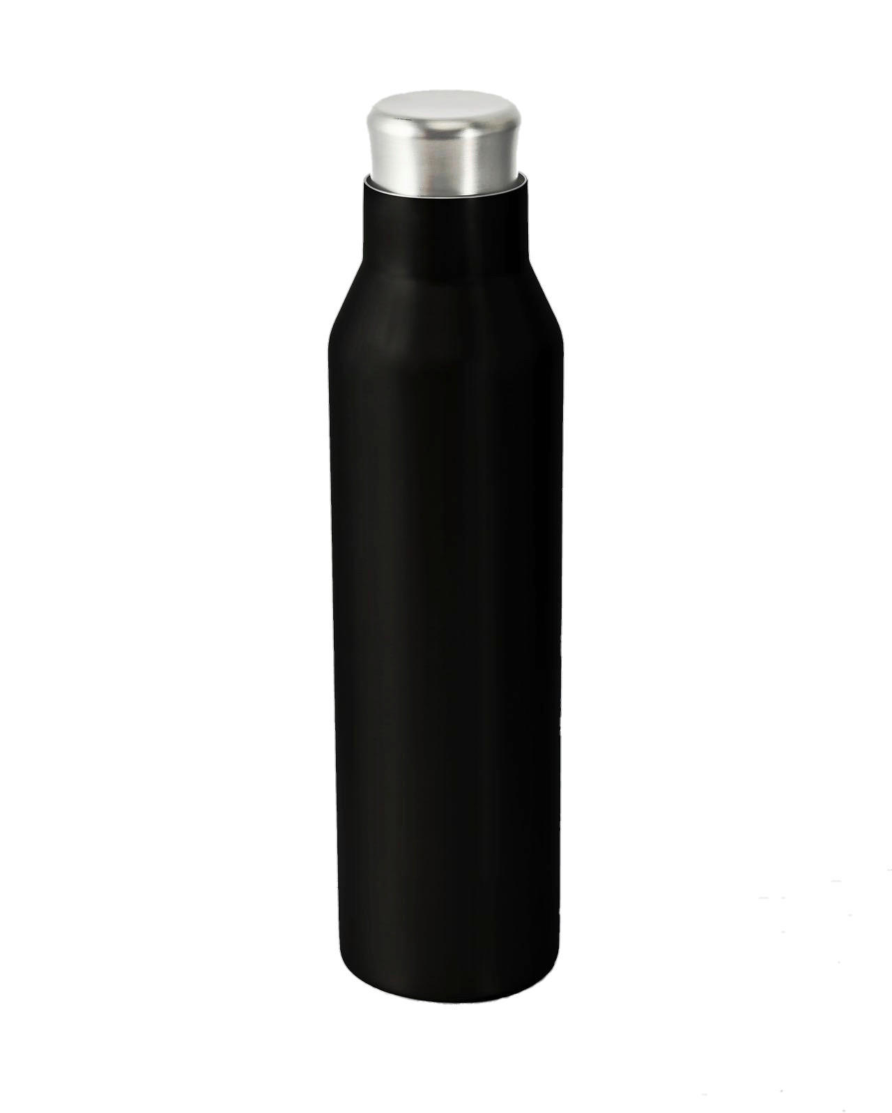 TRINKFLASCHE 0,75 L  - Edelstahlfarben/Schwarz, Trend, Kunststoff/Metall (750ml) - Homeware Profession.