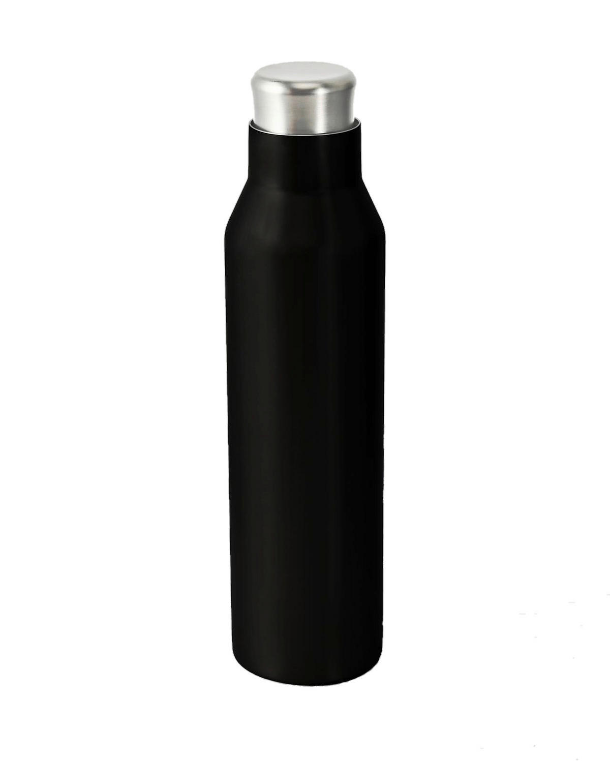 TRINKFLASCHE 0,75 L  - Edelstahlfarben/Schwarz, Trend, Kunststoff/Metall (750ml) - Homeware Profession.