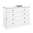 KOMMODE Kiefer vollmassiv Weiß - Weiß/Braun, LIFESTYLE, Holz/Metall (120/88/46,5cm) - LANDSCAPE