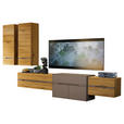 WOHNWAND  in Taupe, Wildeiche  330/193/47 cm  - Taupe/Wildeiche, Design, Holz/Holzwerkstoff (330/193/47cm) - Novel