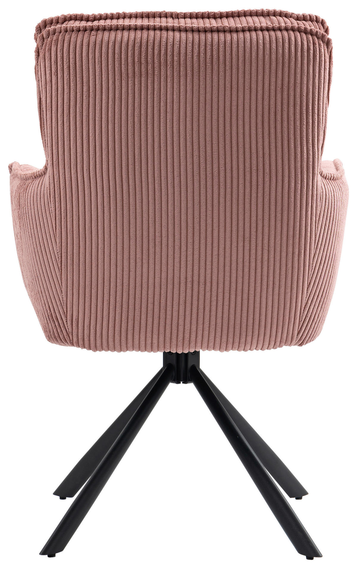 ARMLEHNSTUHL  in Eisen Cord  - Schwarz/Rosa, Design, Textil/Metall (62/95/67cm) - Novel