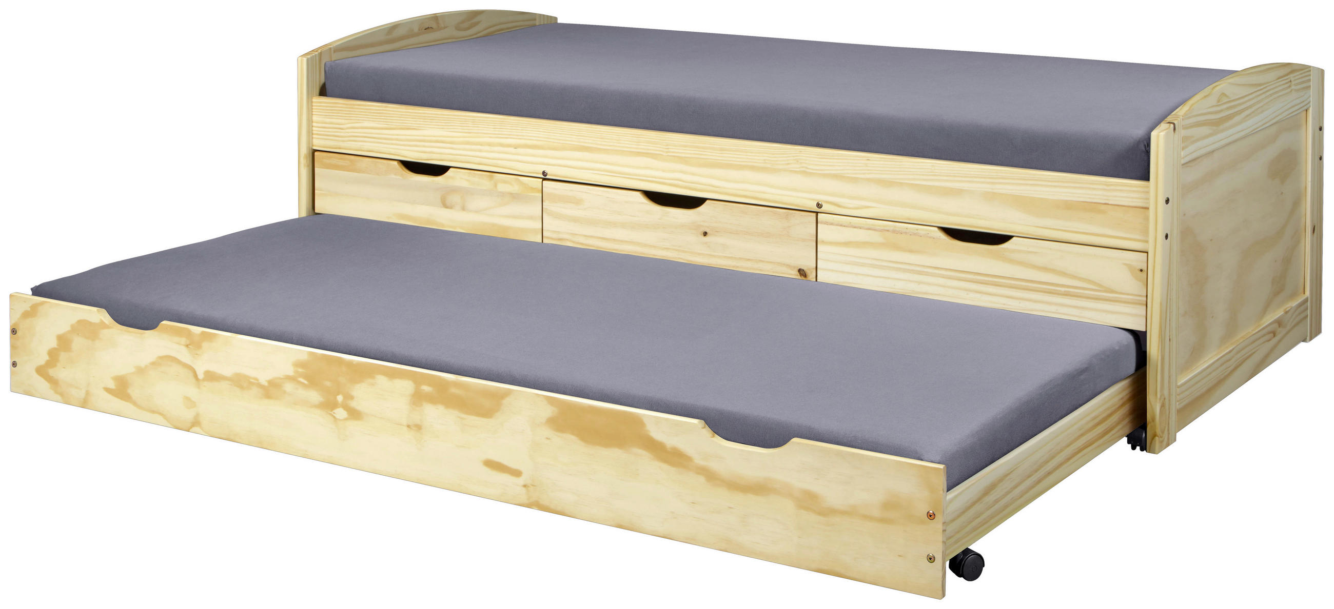 AUSZIEHBETT 90/200 cm  in Kieferfarben  - Kieferfarben, Basics, Holz/Kunststoff (90/200cm) - MID.YOU