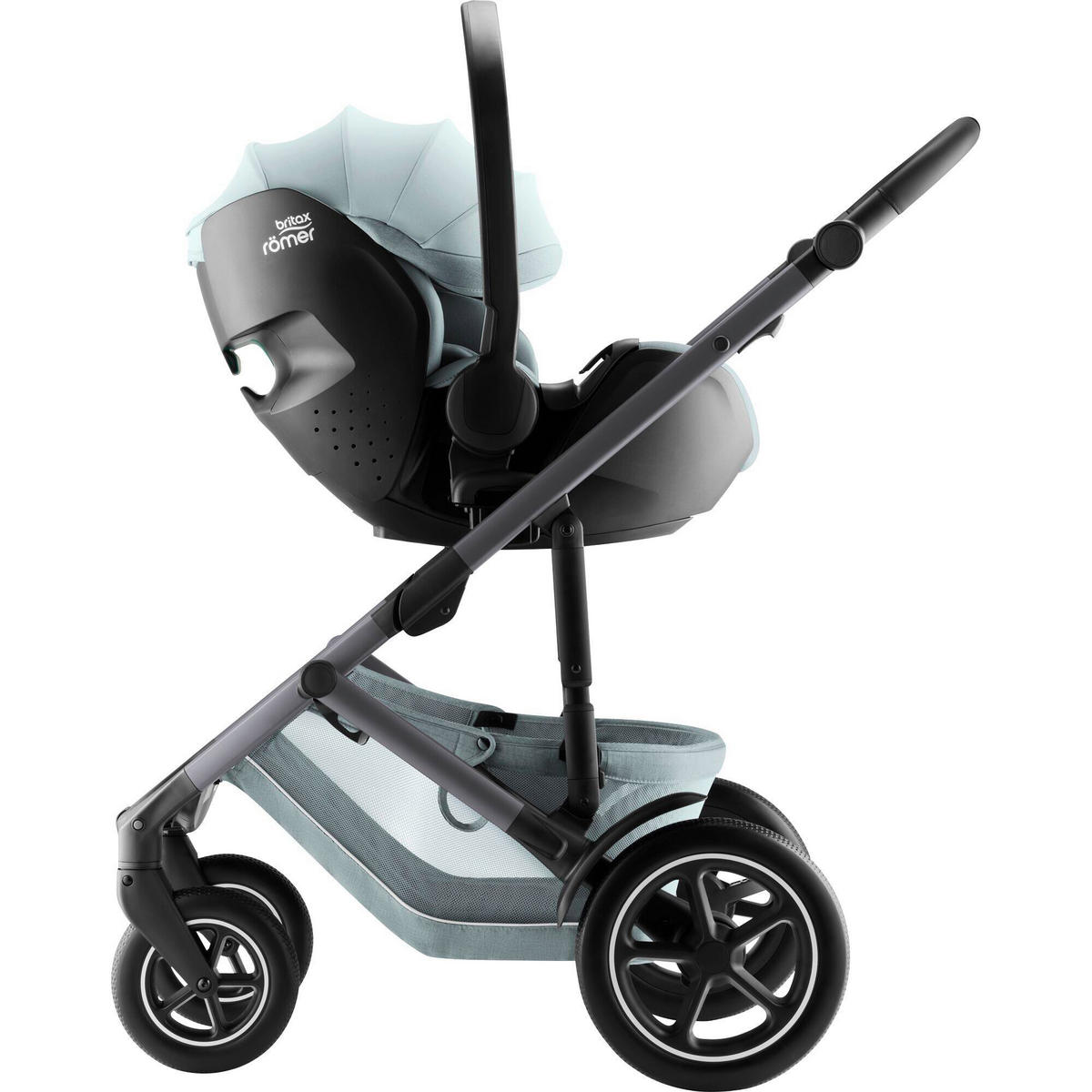 KINDERWAGEN  Smile 5Z  Harbor Blue  - Pastellblau/Grau, Basics, Textil/Metall (57/112/97.7cm) - Britax Römer