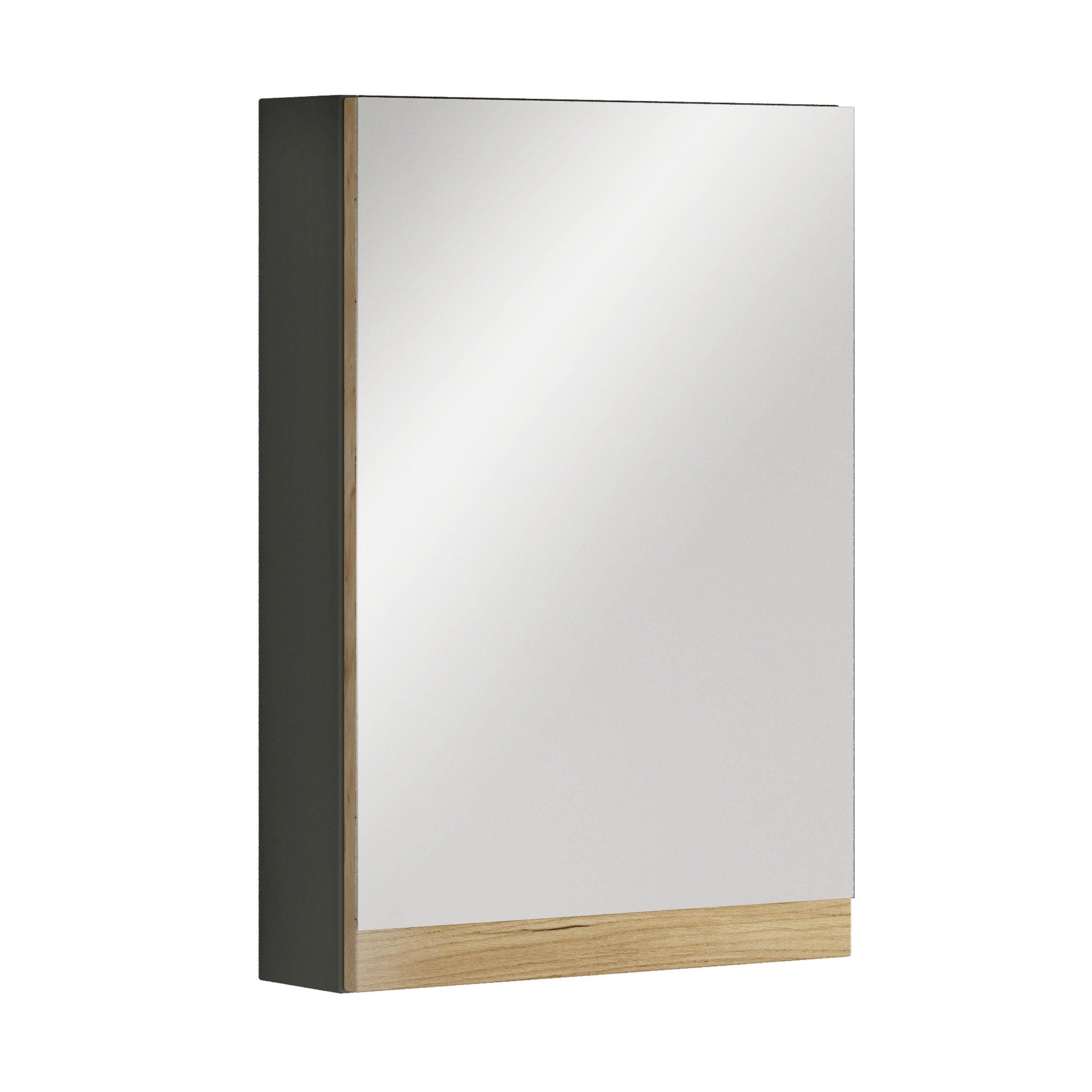 SPIEGELSCHRANK 40/58/12 cm  - Honigeiche/Anthrazit, Trend, Glas/Holzwerkstoff (40/58/12cm) - MID.YOU