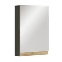 SPIEGELSCHRANK 40/58/12 cm  - Honigeiche/Anthrazit, Trend, Glas/Holzwerkstoff (40/58/12cm) - MID.YOU
