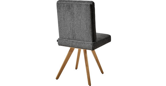 STUHL  in Flachgewebe Holz, Textil  - Eichefarben/Grau, Design, Holz/Textil (46/94/58cm) - Dieter Knoll