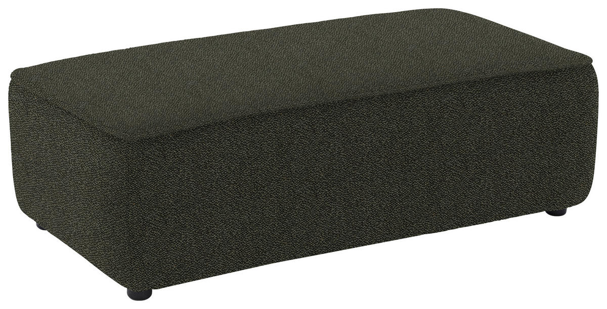 ECKSOFA in Flachgewebe Graubraun  341/164 cm  - Graubraun/Schwarz, Design, Kunststoff/Textil (341/164cm) - W.Schillig