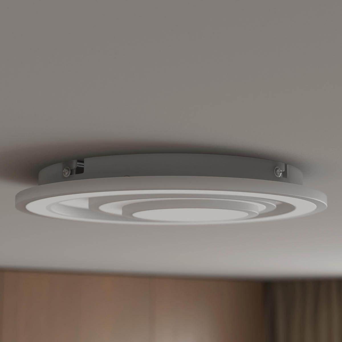 STROPNÍ LED SVÍTIDLO, 30/6,5 cm  - bílá, Basics, kov/plast (30/6,5cm) - Novel