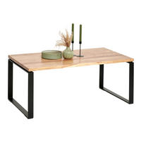 KONFERENČNÍ STOLEK, černá, barvy akácie, dřevo, kov, 110/60/43 cm - černá/barvy akácie, Konvenční, kov/dřevo (110/60/43cm) - Carryhome