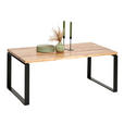 COUCHTISCH in Holz, Metall 110/60/43 cm  - Schwarz/Akaziefarben, KONVENTIONELL, Holz/Metall (110/60/43cm) - Carryhome