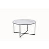 COUCHTISCH 80/80/45 cm rund Schwarz, Weiß  - Schwarz/Weiß, Design, Glas/Metall (80/80/45cm) - Livetastic