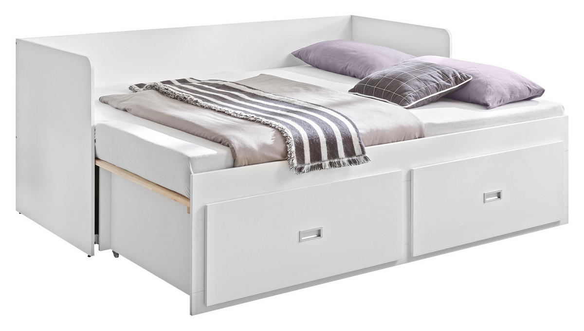 AUSZIEHBETT 80/200 cm,  in Matratze, Lattenrost, Bettschublade  - Kieferfarben, KONVENTIONELL (80/200cm) - Livetastic