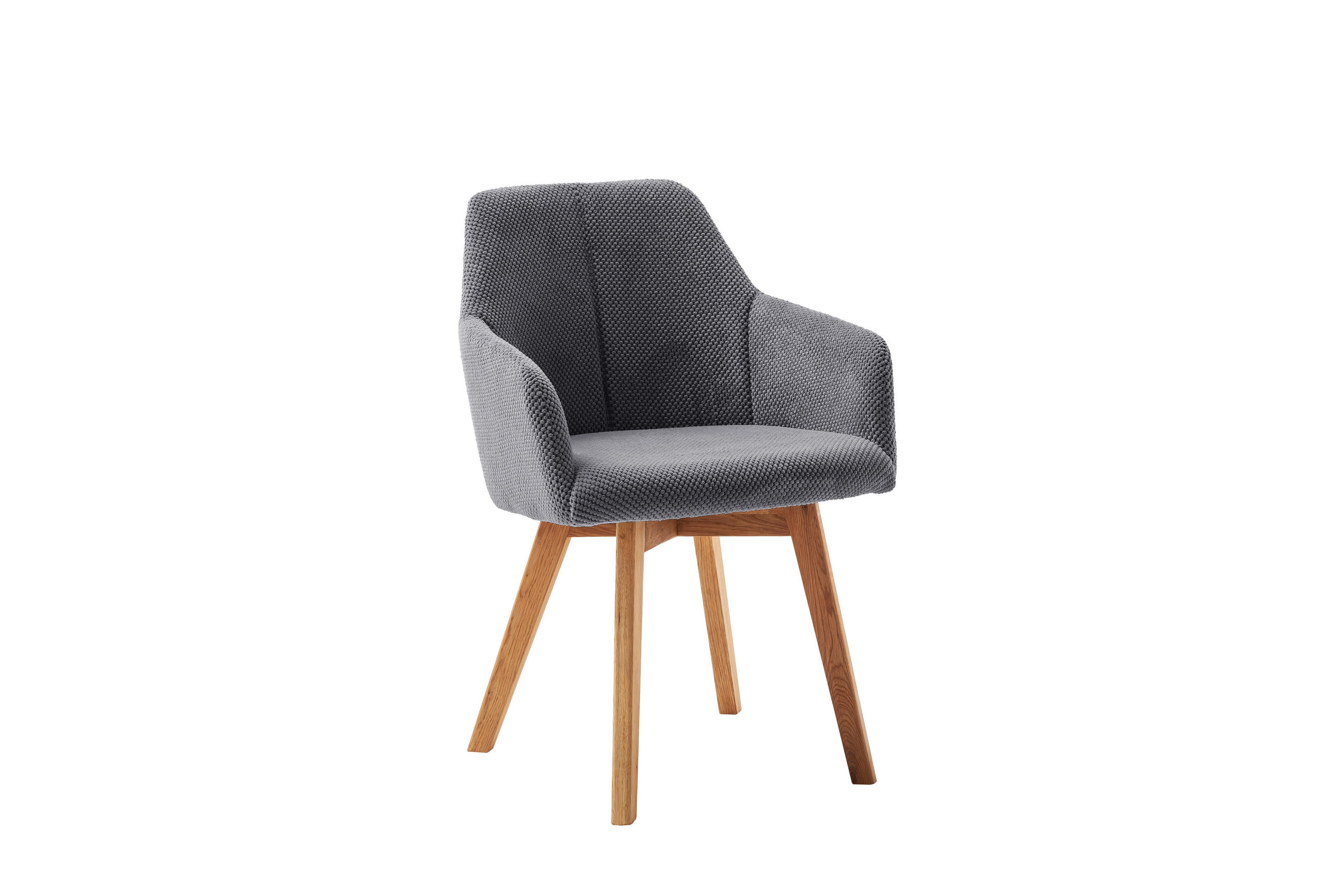 STUHL   Struktur  Anthrazit  - Wildeiche/Anthrazit, KONVENTIONELL, Holz/Textil (60/83/59cm) - MID.YOU