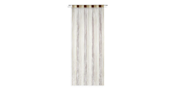 Fadenvorhang Stangendurchzug Rita B: 90cm, Schoko/Beige - Dunkelbraun/Beige, KONVENTIONELL, Textil (90/245cm) - Luca Bessoni