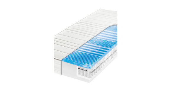 GEL-TASCHENFEDERKERNMATRATZE 90/200 cm Höhe ca. 20 cm  - Weiß, Basics, Textil (90/200cm) - Sleeptex