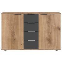 KOMMODE  in 130/83/41 cm  - Plankeneiche/Eichefarben, MODERN, Holzwerkstoff/Metall (130/83/41cm) - Carryhome