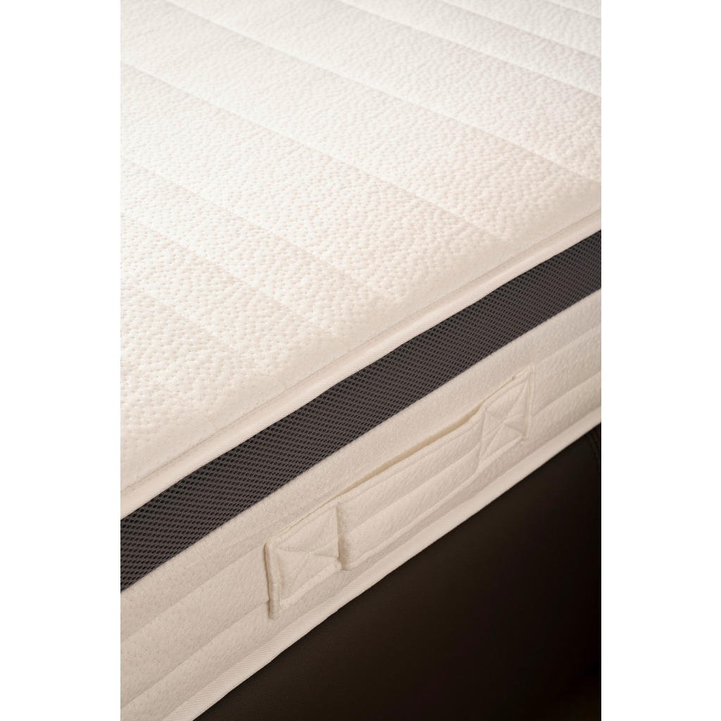 Thumbnail - Novel Boxspringbett, Braun, Textil, Kombination Echtleder/Lederlook, Rindleder, Fichte, Sperrholz, H3 + H4, 7-Zonen, Höh...