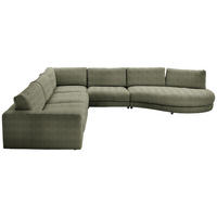 ECKSOFA in Chenille, Cord Grün  365/425 cm  - Schwarz/Grün, Design, Kunststoff/Textil (365/425cm) - Lomoco