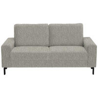 2-SITZER-SOFA  in Flachgewebe Greige  - Greige/Schwarz, Design, Textil/Metall (178/86/97cm) - Hom`in