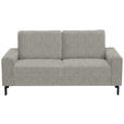 2-SITZER-SOFA  in Flachgewebe Greige  - Greige/Schwarz, Design, Textil/Metall (178/86/97cm) - Hom`in