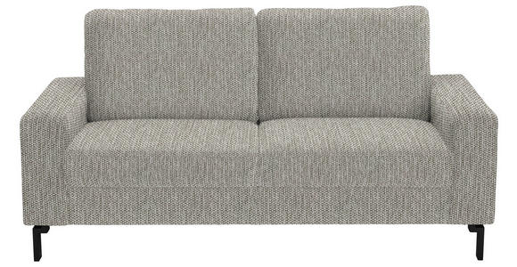 2-SITZER-SOFA  in Flachgewebe Greige  - Greige/Schwarz, Design, Textil/Metall (178/86/97cm) - Hom`in