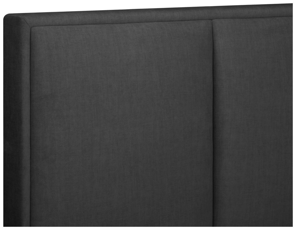 BOXSPRINGBETT 180/200 cm  in Dunkelgrau  - Dunkelgrau/Alufarben, MODERN, Textil (180/200cm) - MID.YOU