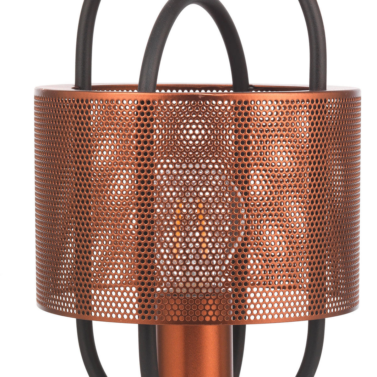 NACHTTISCHLEUCHTE 18/35 cm   - Schwarz/Kupferfarben, Design, Metall (18/35cm)