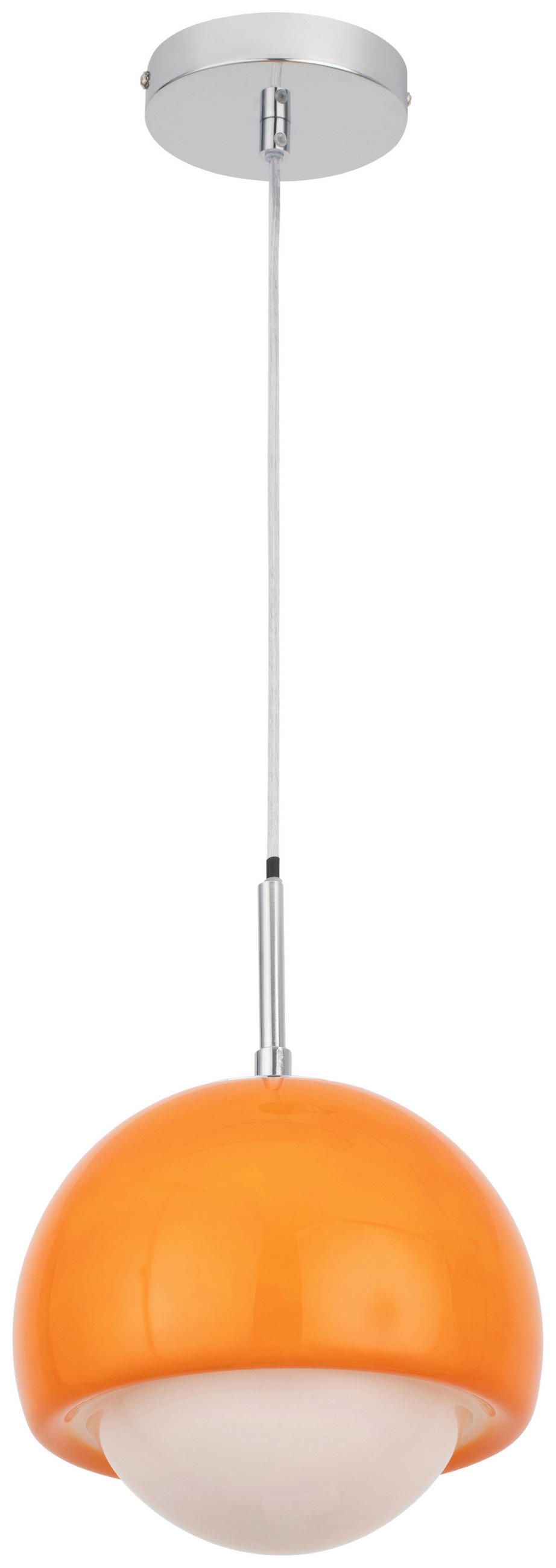 HÄNGELEUCHTE 22,5/120 cm   - Orange/Weiß, Design, Glas/Metall (22,5/120cm) - Collet's Monde