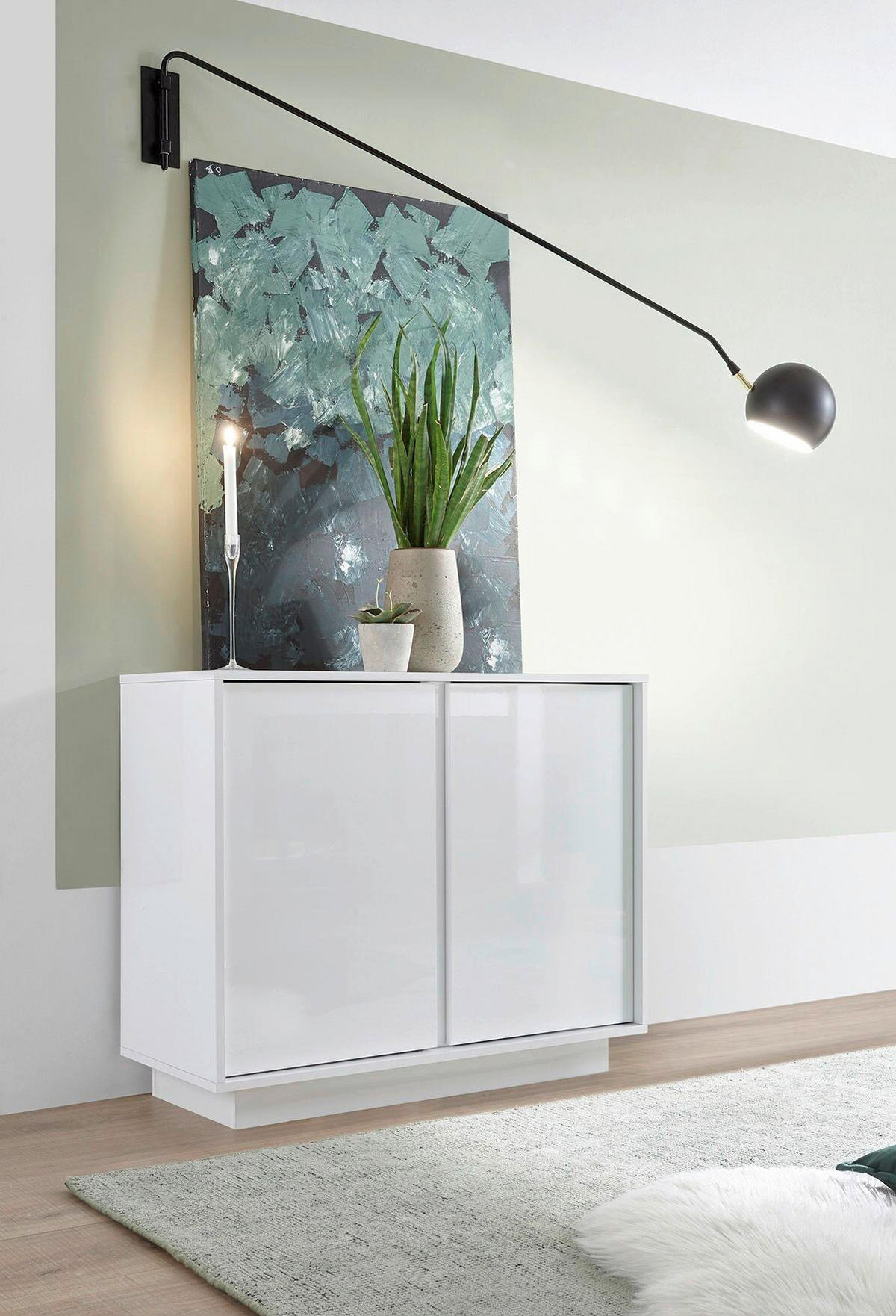 SIDEBOARD  92/79/43 cm  - Weiß Hochglanz, Design, Holzwerkstoff (92/79/43cm) - MID.YOU