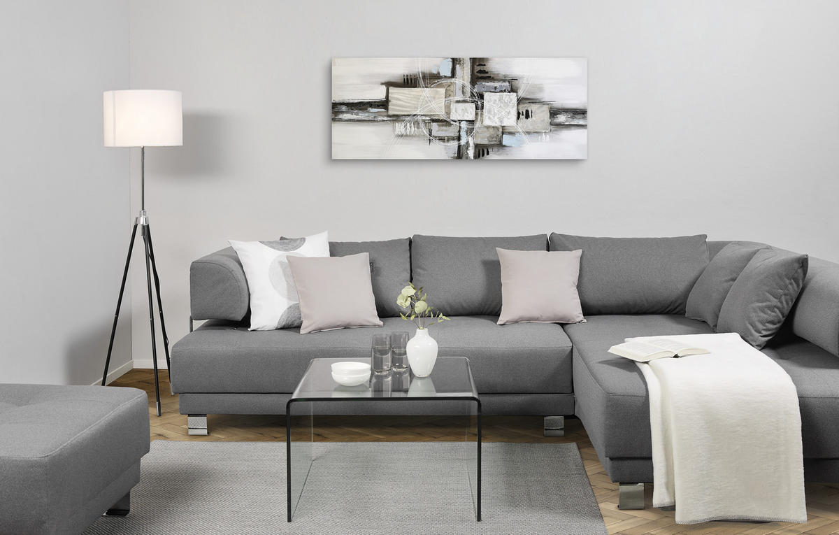 ULJENA SLIKA  150/55 cm       - bijela/siva, Design, drvo/metal (150/55cm) - Monee