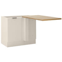 ECKUNTERSCHRANK 110/90/60 cm  - Kaschmir/Schwarz, Basics, Holzwerkstoff/Metall (110/90/60cm) - Carryhome