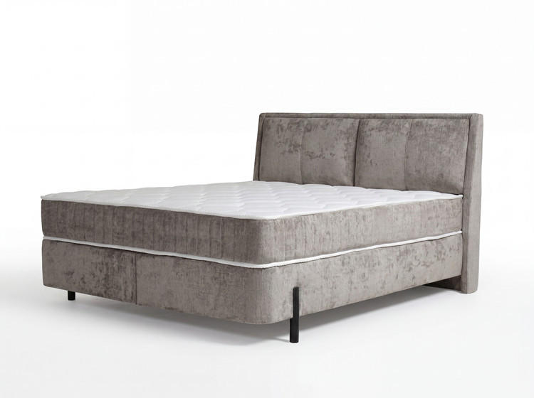 Pat Tapițat, 180/200 cm, gri - negru/gri, Basics, metal/lemn (180/200cm) - Hom`in