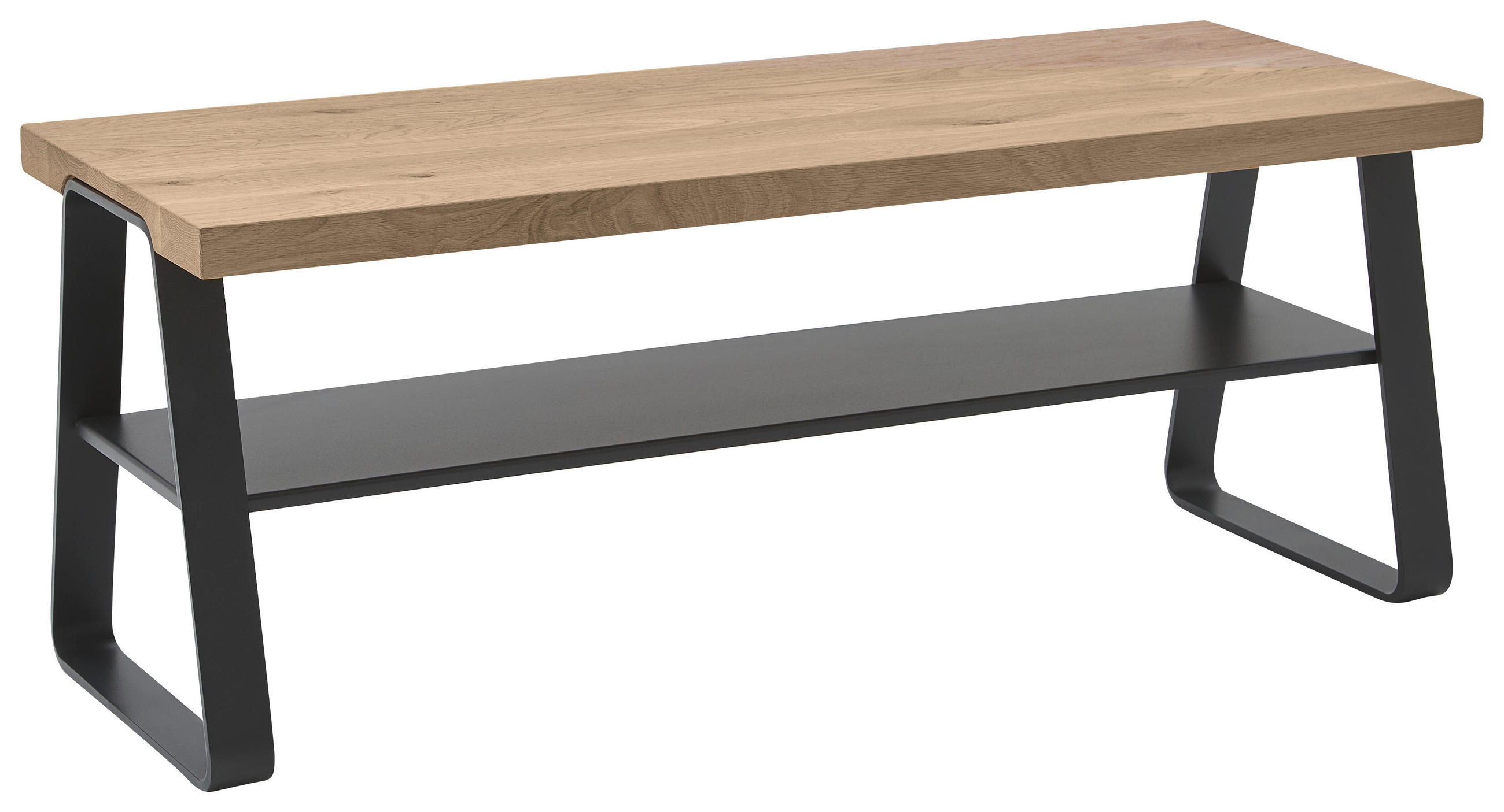 GARDEROBENBANK  in 109/43/42 cm  - Eichefarben/Anthrazit, Design, Holz/Metall (109/43/42cm) - Johann Jakob