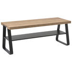 GARDEROBENBANK  in 109/43/42 cm  - Eichefarben/Anthrazit, Design, Holz/Metall (109/43/42cm) - Johann Jakob