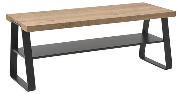 GARDEROBENBANK  in 109/43/42 cm  - Eichefarben/Anthrazit, Design, Holz/Metall (109/43/42cm) - Johann Jakob